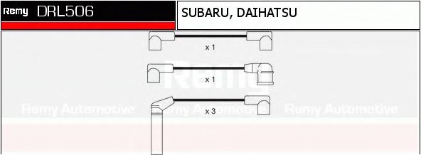 DELCO REMY DRL506 Комплект проводов зажигания для SUBARU (Субару) DELCO REMY DRL506 Комплект проводов зажигания для SUBARU (Субару)