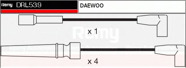 DELCO REMY DRL539 Комплект проводов зажигания для DAEWOO ESPERO (Дэу Эсперо) DELCO REMY DRL539 Комплект проводов зажигания для DAEWOO ESPERO (Дэу Эсперо)