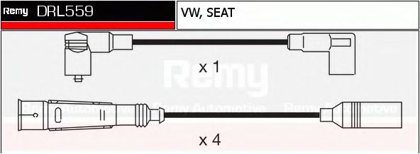 DELCO REMY DRL559 Комплект проводов зажигания для SEAT TOLEDO (Сеат Толэдо) DELCO REMY DRL559 Комплект проводов зажигания для SEAT TOLEDO (Сеат Толэдо)