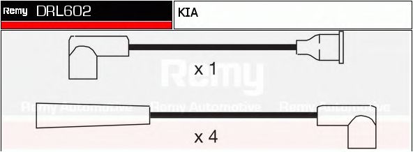 DELCO REMY DRL602 Комплект проводов зажигания для KIA MENTOR (Киа Мэнтор) DELCO REMY DRL602 Комплект проводов зажигания для KIA MENTOR (Киа Мэнтор)