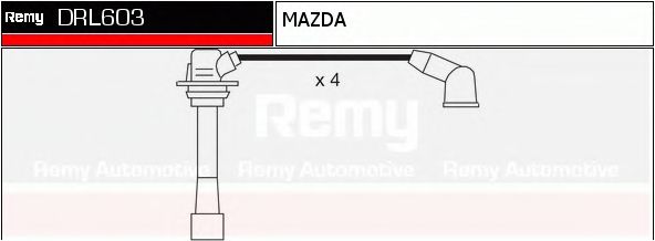 DELCO REMY DRL603 Комплект проводов зажигания для MAZDA FAMILIA V (Мазда Фамилиа v) DELCO REMY DRL603 Комплект проводов зажигания для MAZDA FAMILIA V (Мазда Фамилиа v)