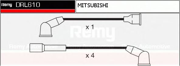 DELCO REMY DRL610 Комплект проводов зажигания для MITSUBISHI STARION (Митсубиши/митсубиси Старион) DELCO REMY DRL610 Комплект проводов зажигания для MITSUBISHI STARION (Митсубиши/митсубиси Старион)