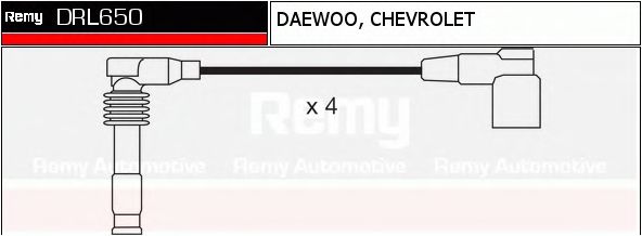 DELCO REMY DRL650 Комплект проводов зажигания для DAEWOO NUBIRA (Дэу Нубира) DELCO REMY DRL650 Комплект проводов зажигания для DAEWOO NUBIRA (Дэу Нубира)