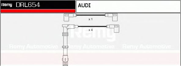 DELCO REMY DRL654 Комплект проводов зажигания для AUDI A6 (Ауди А6) DELCO REMY DRL654 Комплект проводов зажигания для AUDI A6 (Ауди А6)