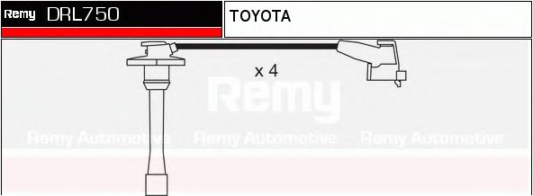 DELCO REMY DRL750 Комплект проводов зажигания для TOYOTA CARINA E (Тойота/тоета Карина е) DELCO REMY DRL750 Комплект проводов зажигания для TOYOTA CARINA E (Тойота/тоета Карина е)