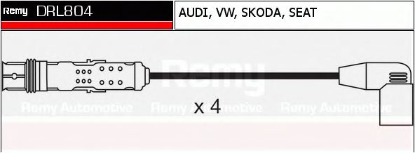 DELCO REMY DRL804 Комплект проводов зажигания для SEAT ALTEA (Сеат Алтэа) DELCO REMY DRL804 Комплект проводов зажигания для SEAT ALTEA (Сеат Алтэа)