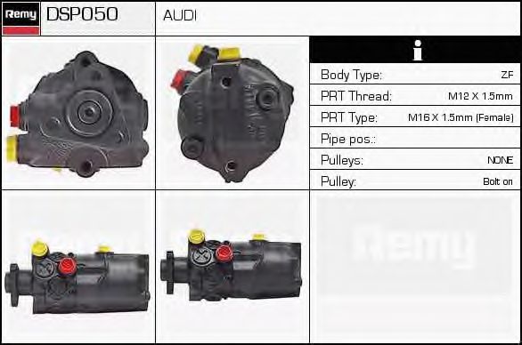 DELCO REMY DSP050 Гидравлический насос, рулевое управление для AUDI 100 (Ауди 100) DELCO REMY DSP050 Гидравлический насос, рулевое управление для AUDI 100 (Ауди 100)