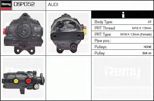 DELCO REMY DSP052 Гидравлический насос, рулевое управление для AUDI 100 (Ауди 100) DELCO REMY DSP052 Гидравлический насос, рулевое управление для AUDI 100 (Ауди 100)
