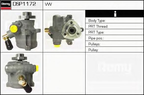 DELCO REMY DSP1172 Гидравлический насос, рулевое управление для VOLKSWAGEN T4 MULTIVAN (Фольксваген Т4 мултиvан) DELCO REMY DSP1172 Гидравлический насос, рулевое управление для VOLKSWAGEN T4 MULTIVAN (Фольксваген Т4 мултиvан)