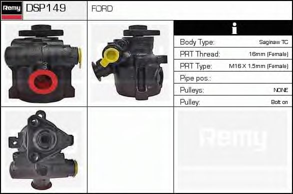 DELCO REMY DSP149 Гидравлический насос, рулевое управление для FORD GRANADA (Форд Гранада) DELCO REMY DSP149 Гидравлический насос, рулевое управление для FORD GRANADA (Форд Гранада)