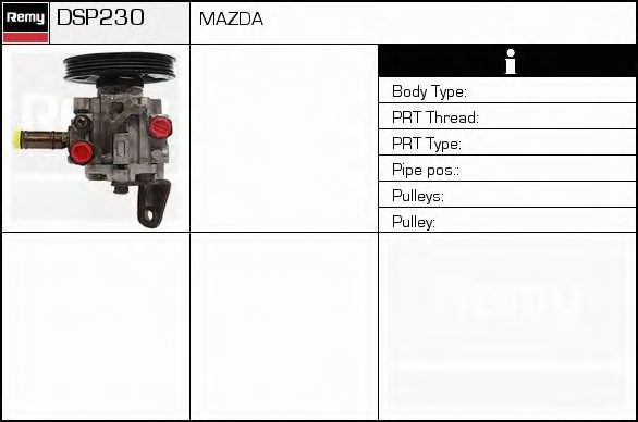 DELCO REMY DSP230 Гидравлический насос, рулевое управление для MAZDA EUNOS 800 (Мазда Эунос 800) DELCO REMY DSP230 Гидравлический насос, рулевое управление для MAZDA EUNOS 800 (Мазда Эунос 800)