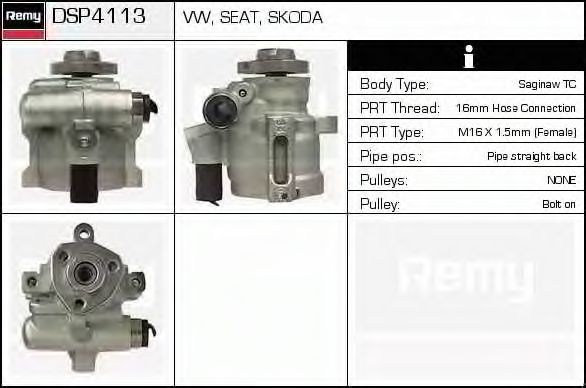 DELCO REMY DSP4113 Гидравлический насос, рулевое управление для SEAT TOLEDO (Сеат Толэдо) DELCO REMY DSP4113 Гидравлический насос, рулевое управление для SEAT TOLEDO (Сеат Толэдо)