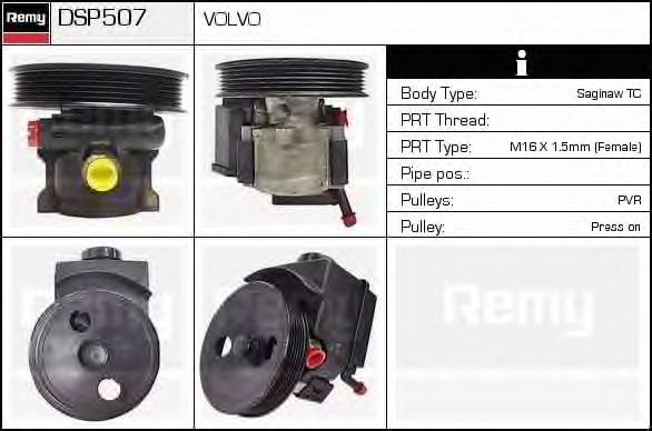 DELCO REMY DSP507 Гидравлический насос, рулевое управление для VOLVO (Вольво) DELCO REMY DSP507 Гидравлический насос, рулевое управление для VOLVO (Вольво)