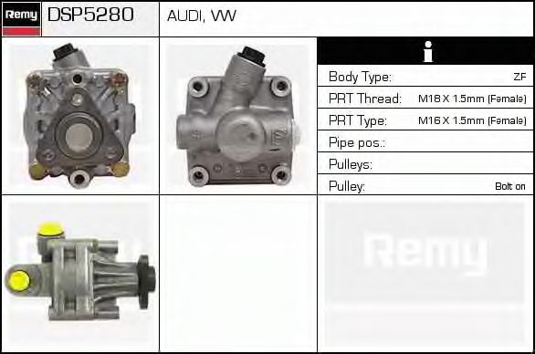 DELCO REMY DSP5280 Гидравлический насос, рулевое управление для AUDI A4 (Ауди А4) DELCO REMY DSP5280 Гидравлический насос, рулевое управление для AUDI A4 (Ауди А4)