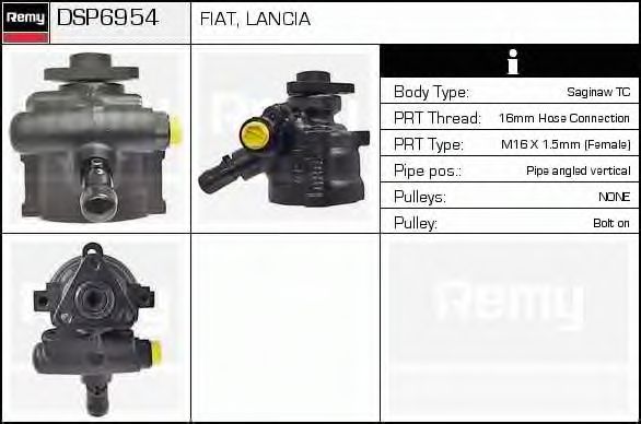 DELCO REMY DSP6954 Гидравлический насос, рулевое управление для LANCIA DELTA II (Лансиа/лянча Дэлта 2) DELCO REMY DSP6954 Гидравлический насос, рулевое управление для LANCIA DELTA II (Лансиа/лянча Дэлта 2)