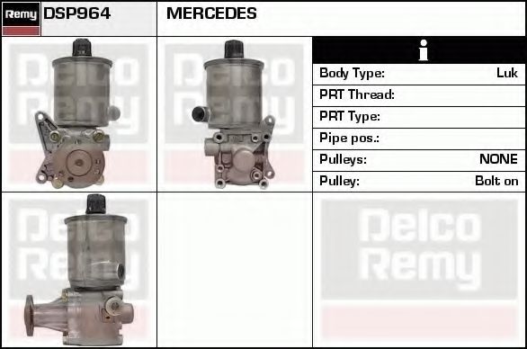 DELCO REMY DSP964 Гидравлический насос, рулевое управление для MERCEDES-BENZ SL (Мэрcэдэс-бэнз Сл) DELCO REMY DSP964 Гидравлический насос, рулевое управление для MERCEDES-BENZ SL (Мэрcэдэс-бэнз Сл)