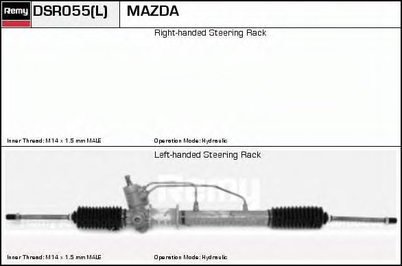 DELCO REMY DSR055 Рулевой механизм для MAZDA 626 II (Мазда 626 2) DELCO REMY DSR055 Рулевой механизм для MAZDA 626 II (Мазда 626 2)