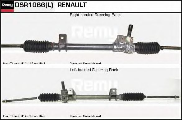 DELCO REMY DSR1066L Рулевой механизм для RENAULT KANGOO RAPID (Рено Кангу рапид) DELCO REMY DSR1066L Рулевой механизм для RENAULT KANGOO RAPID (Рено Кангу рапид)