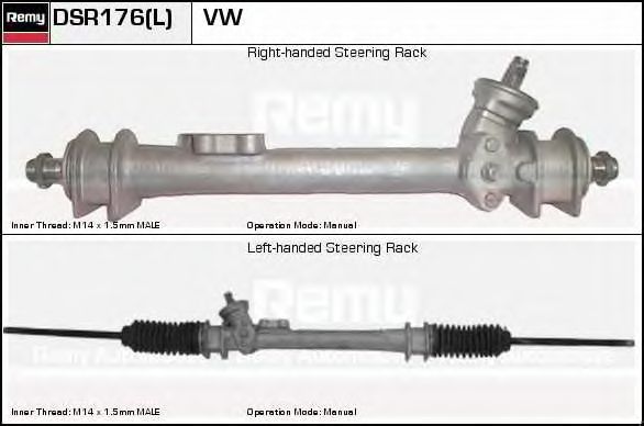 DELCO REMY DSR176L Рулевой механизм для VOLKSWAGEN CORRADO (Фольксваген Cоррадо) DELCO REMY DSR176L Рулевой механизм для VOLKSWAGEN CORRADO (Фольксваген Cоррадо)