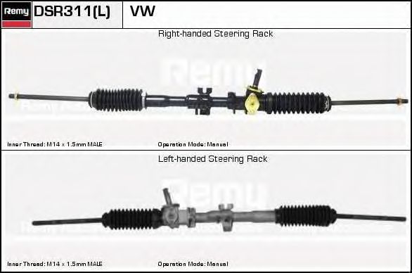 DELCO REMY DSR311L Рулевой механизм для VOLKSWAGEN CADDY I (Фольксваген Cаддъ и) DELCO REMY DSR311L Рулевой механизм для VOLKSWAGEN CADDY I (Фольксваген Cаддъ и)