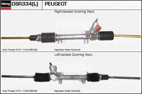 DELCO REMY DSR334L Рулевой механизм для PEUGEOT 205 II (Пежо 205 2) DELCO REMY DSR334L Рулевой механизм для PEUGEOT 205 II (Пежо 205 2)