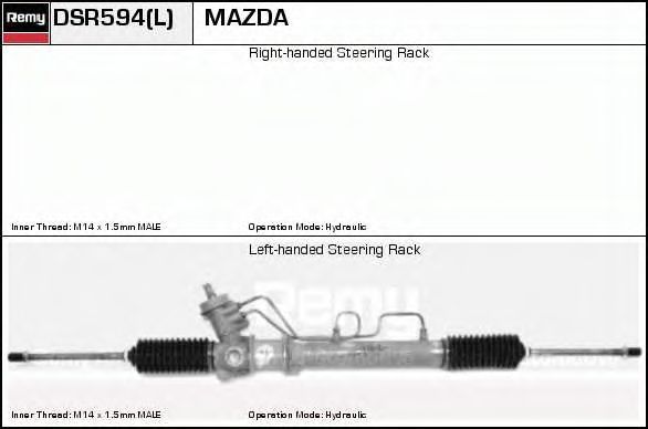 DELCO REMY DSR594 Рулевой механизм для MAZDA 626 III (Мазда 626 3) DELCO REMY DSR594 Рулевой механизм для MAZDA 626 III (Мазда 626 3)