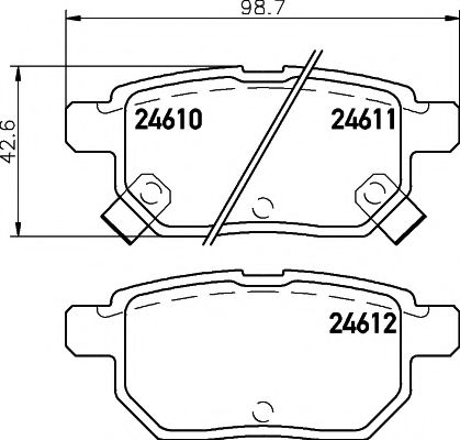PAGID T1728 Тормозные колодки для TOYOTA (FAW) COROLLA EX (Тойота/тоета (фав) Cоролла эx) PAGID T1728 Тормозные колодки для TOYOTA (FAW) COROLLA EX (Тойота/тоета (фав) Cоролла эx)