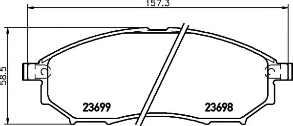 PAGID T2300 Тормозные колодки для INFINITI M37 (Инфинити М37) PAGID T2300 Тормозные колодки для INFINITI M37 (Инфинити М37)
