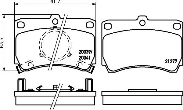 PAGID T0006 Тормозные колодки для MAZDA 323 III (Мазда 323 3) PAGID T0006 Тормозные колодки для MAZDA 323 III (Мазда 323 3)