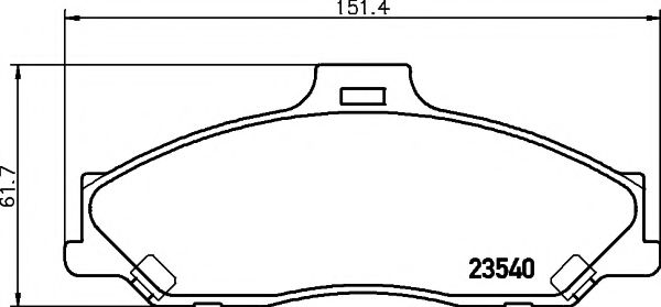 PAGID T1282 Тормозные колодки для MAZDA PROCEED/DRIFTER (Мазда Просид/дрифтэр) PAGID T1282 Тормозные колодки для MAZDA PROCEED/DRIFTER (Мазда Просид/дрифтэр)