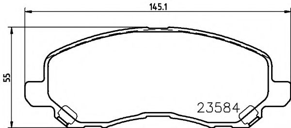 PAGID T1274 Тормозные колодки для MITSUBISHI LANCER (Митсубиши/митсубиси Ланcэр) PAGID T1274 Тормозные колодки для MITSUBISHI LANCER (Митсубиши/митсубиси Ланcэр)