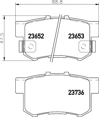 PAGID T1263 Тормозные колодки для HONDA SHUTTLE (Хонда Шуттлэ) PAGID T1263 Тормозные колодки для HONDA SHUTTLE (Хонда Шуттлэ)