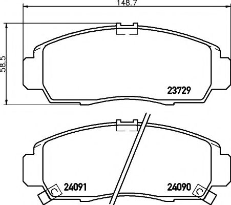 PAGID T1284 Тормозные колодки для NISSAN TEANA I (Ниссан Теана 1) PAGID T1284 Тормозные колодки для NISSAN TEANA I (Ниссан Теана 1)