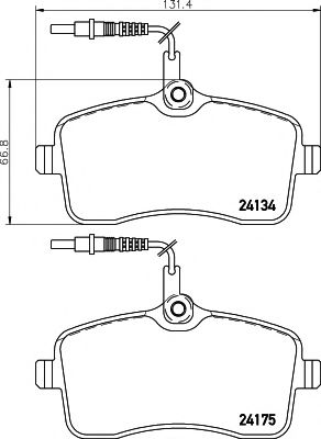 PAGID T1461 Тормозные колодки для PEUGEOT 407 (Пежо 407) PAGID T1461 Тормозные колодки для PEUGEOT 407 (Пежо 407)