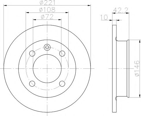 PAGID 51005 Тормозной диск для FORD FIESTA (Форд Фиэста) PAGID 51005 Тормозной диск для FORD FIESTA (Форд Фиэста)