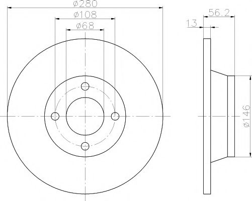PAGID 53922 Тормозной диск для AUDI 90 (Ауди 90) PAGID 53922 Тормозной диск для AUDI 90 (Ауди 90)