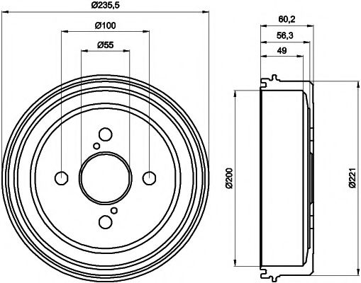 PAGID 61256 Тормозной барабан для TOYOTA SPRINTER (Тойота/тоета Спринтэр) PAGID 61256 Тормозной барабан для TOYOTA SPRINTER (Тойота/тоета Спринтэр)