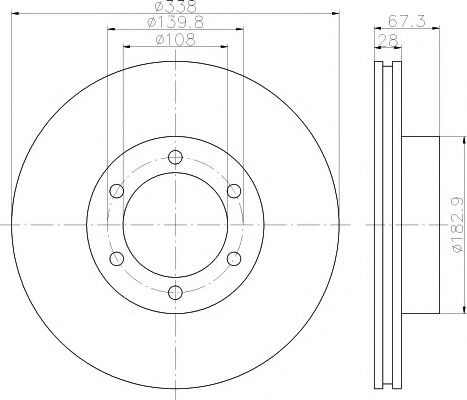 PAGID 54373 Тормозной диск для TOYOTA (FAW) PRADO (Тойота/тоета (фав) Прадо) PAGID 54373 Тормозной диск для TOYOTA (FAW) PRADO (Тойота/тоета (фав) Прадо)