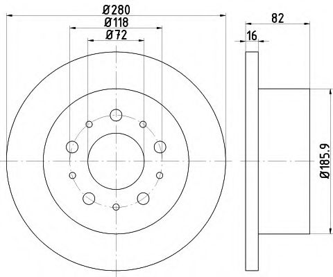 PAGID 54574 Тормозной диск для FIAT (Фиат) PAGID 54574 Тормозной диск для FIAT (Фиат)