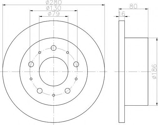 PAGID 54575 Тормозной диск для FIAT (Фиат) PAGID 54575 Тормозной диск для FIAT (Фиат)