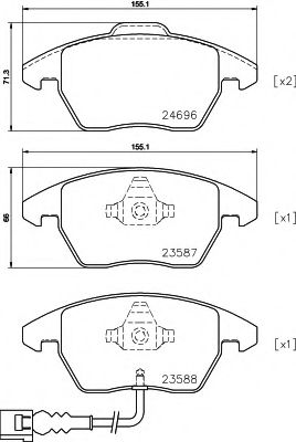 PAGID T2498 Тормозные колодки для AUDI TT (Ауди Тт) PAGID T2498 Тормозные колодки для AUDI TT (Ауди Тт)