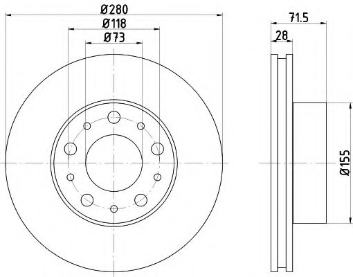 PAGID 55750 Тормозной диск для FIAT (Фиат) PAGID 55750 Тормозной диск для FIAT (Фиат)