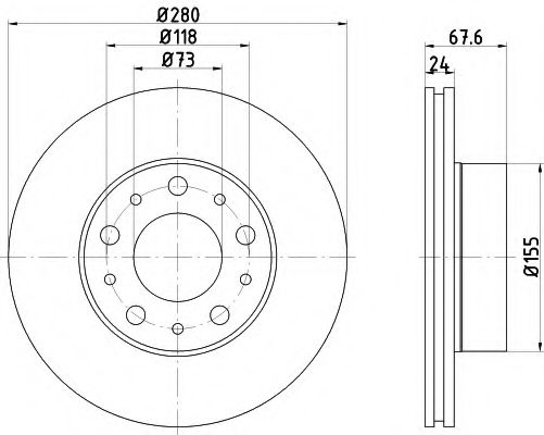 PAGID 55751 Тормозной диск для FIAT (Фиат) PAGID 55751 Тормозной диск для FIAT (Фиат)
