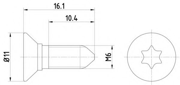 PAGID TPM0008 Болт, диск тормозного механизма для OPEL ASTRA G (Опель Астра г) PAGID TPM0008 Болт, диск тормозного механизма для OPEL ASTRA G (Опель Астра г)