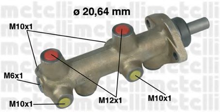 METELLI 05-0043 Главный тормозной цилиндр для VOLKSWAGEN PASSAT (Фольксваген Пассат) METELLI 05-0043 Главный тормозной цилиндр для VOLKSWAGEN PASSAT (Фольксваген Пассат)