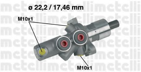 METELLI 05-0175 Главный тормозной цилиндр для MERCEDESBENZ (Мерседес бенц) METELLI 05-0175 Главный тормозной цилиндр для MERCEDESBENZ (Мерседес бенц)