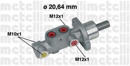 METELLI 05-0296 Главный тормозной цилиндр для PEUGEOT 206 (Пежо 206) METELLI 05-0296 Главный тормозной цилиндр для PEUGEOT 206 (Пежо 206)