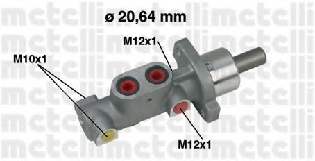 METELLI 05-0363 Главный тормозной цилиндр для PEUGEOT 206 (Пежо 206) METELLI 05-0363 Главный тормозной цилиндр для PEUGEOT 206 (Пежо 206)