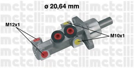 METELLI 05-0388 Главный тормозной цилиндр для RENAULT (Рено) METELLI 05-0388 Главный тормозной цилиндр для RENAULT (Рено)