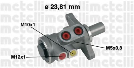 METELLI 05-0448 Главный тормозной цилиндр для FORD FIESTA V (Форд Фиеста 5) METELLI 05-0448 Главный тормозной цилиндр для FORD FIESTA V (Форд Фиеста 5)